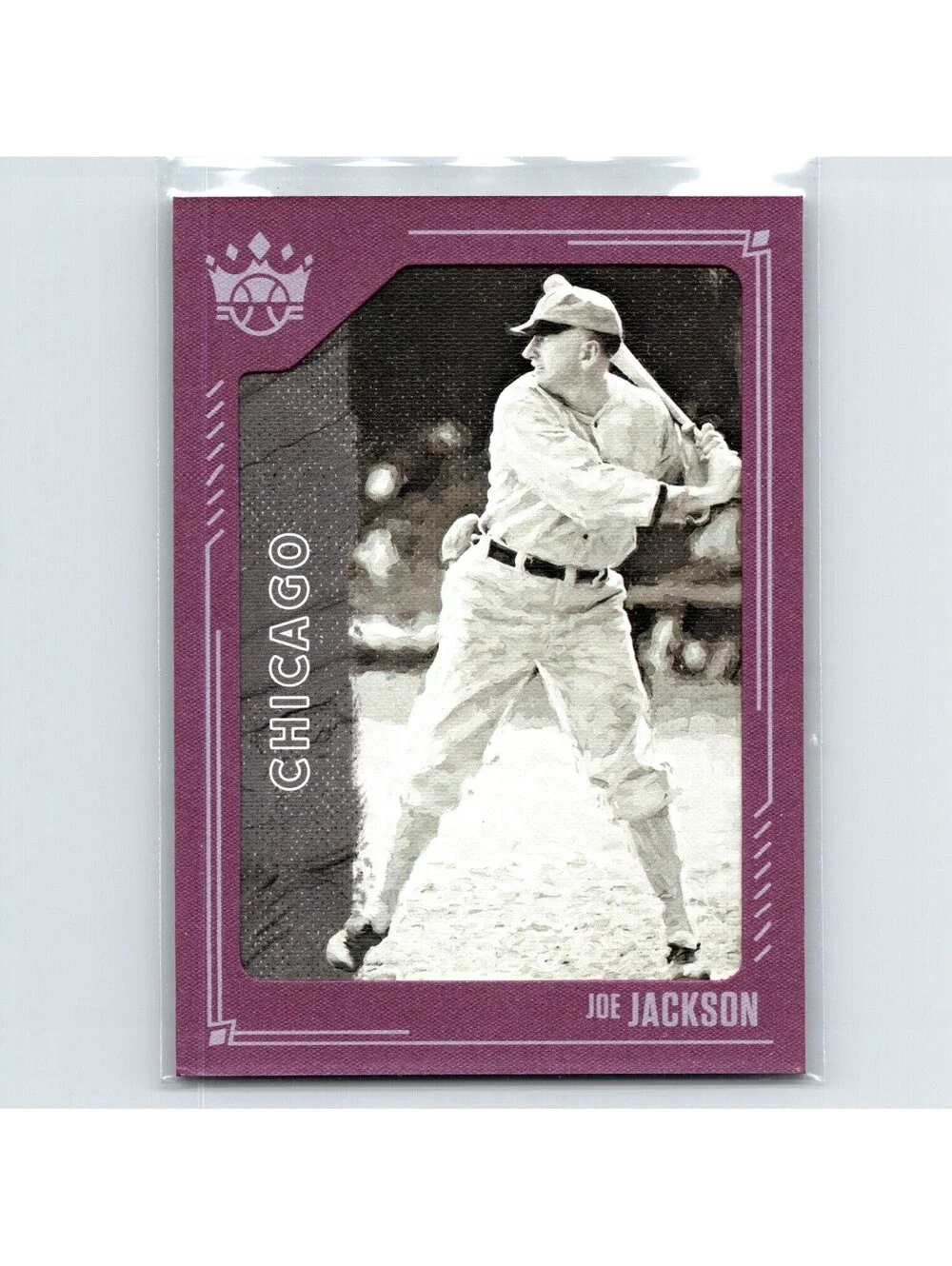 2021 Panini Diamond Kings Joe Jackson #19 Framed Plum Chicago White Sox